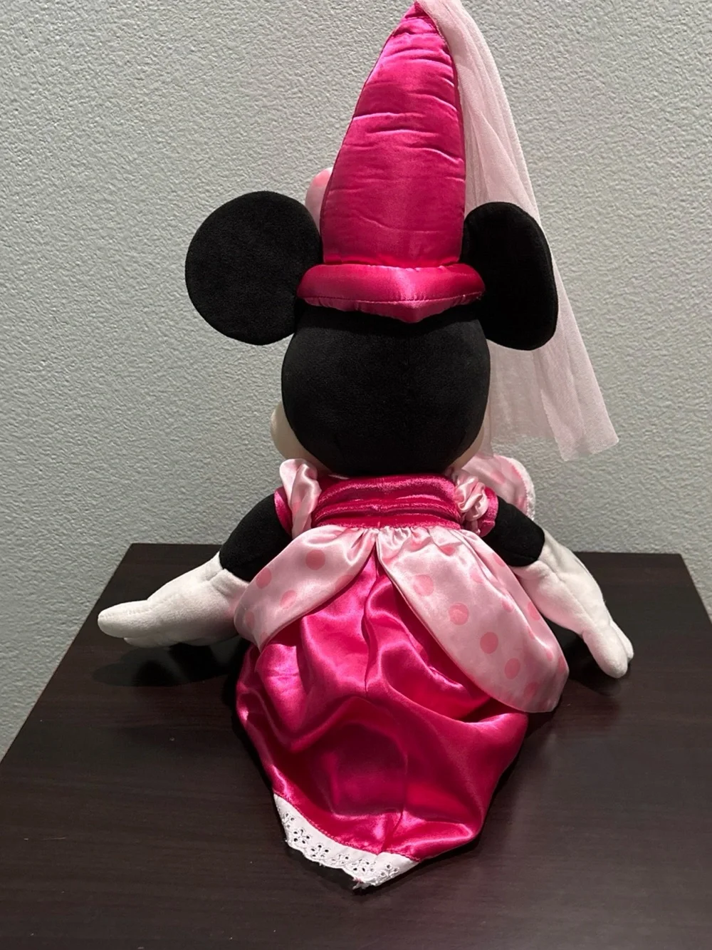 Disney Pink and Black Minnie Mouse Princess Plush Doll